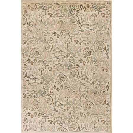 Homeroots 7 ft. 7 in. x 10 ft. 10 in. Polypropylene Ivory Area Rug 352990